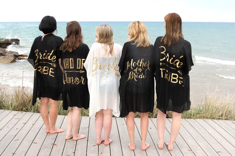 Funky Junque Women's Bride Swim Cover up Bridal Swimsuit Coverup for Beach Pool Bachelorette Party One Size - Bride - White - Image 5