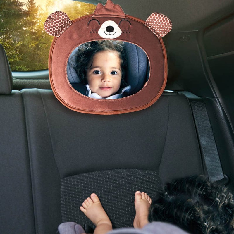 Diono Easy View Bear Character Baby Car Mirror, Safety Car Seat Mirror for Rear Facing Infant, Fully Adjustable, Wide Crystal Clear View, Shatterproof, Crash Tested - Image 2