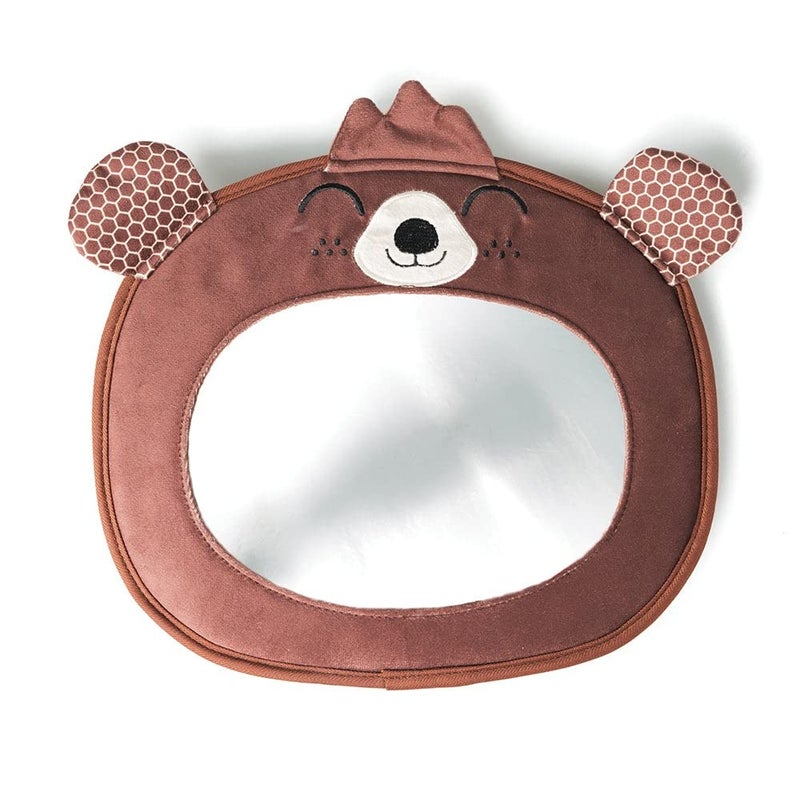 Diono Easy View Bear Character Baby Car Mirror, Safety Car Seat Mirror for Rear Facing Infant, Fully Adjustable, Wide Crystal Clear View, Shatterproof, Crash Tested - Image 1