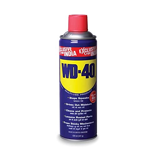 WD-40 Multipurpose Spray, Rust Remover, Cleans Bike Chains, Hinge Lubricant, Loosens Jammed Parts, Degreaser, and Cleaning Agent, 420ml (341g) - Image 1