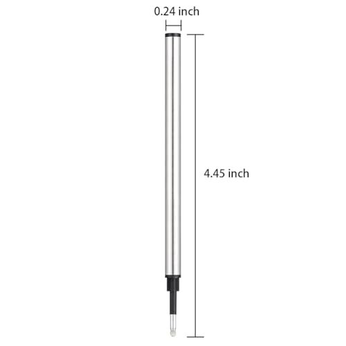 DunBong Rollerball Pen Refills, Roller Ball Fine Point 0.5mm, Red Ink Refill Pack of 5 - Replaceable Ballpoint Pen Refills Medium Point (Navy Blue) - Image 2