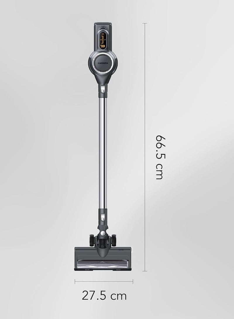 Carrera CARRERA Stick Vacuum Cleaner No 321 – High Suction Power 23Kpa, LED Display, 6-Speed Control + Auto Mode, Long Working Time, Detachable Battery, Multi-Cyclone Filter, 1L Dust Cup  - Image 3