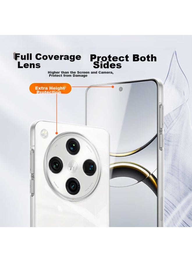 Koolife Phone Case For Oppo Findx8, Protective Cover For Findx8, Full Lens Protection, Simple Skin-friendly Transparent Soft Case, Fingerprint-resistant Outer Back Cover - Image 3