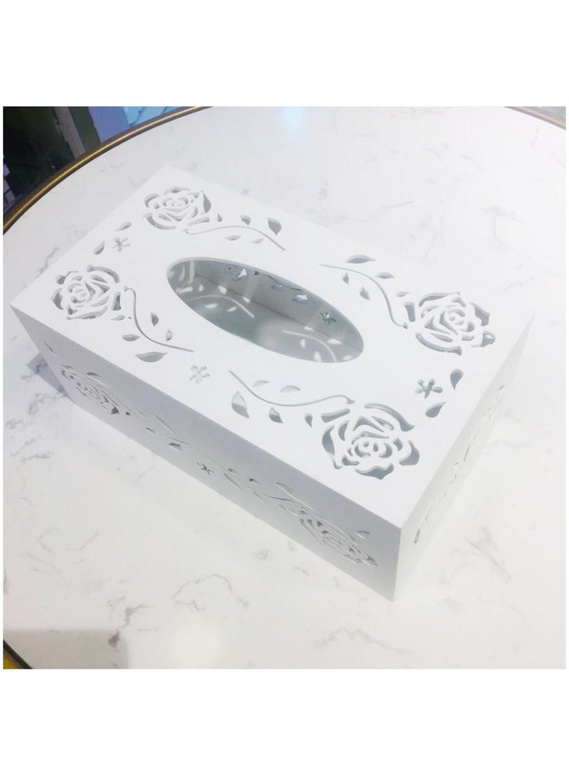 FFD Tissue Box Solid Wood Napkin Holder Case Simple Stylish Car Paper Holder Slide Out Bottom Kleenex Box  - Image 2