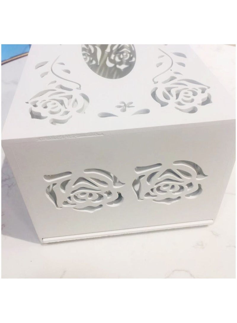 FFD Tissue Box Solid Wood Napkin Holder Case Simple Stylish Car Paper Holder Slide Out Bottom Kleenex Box  - Image 3