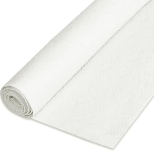 CHENGZHG Felt Fabric 18 mm Thick 36 x 72 Soft Durable Felt by The Yard Felt Sheets for Arts and Crafts DIY Sewing Crafting Projects White - Image 1