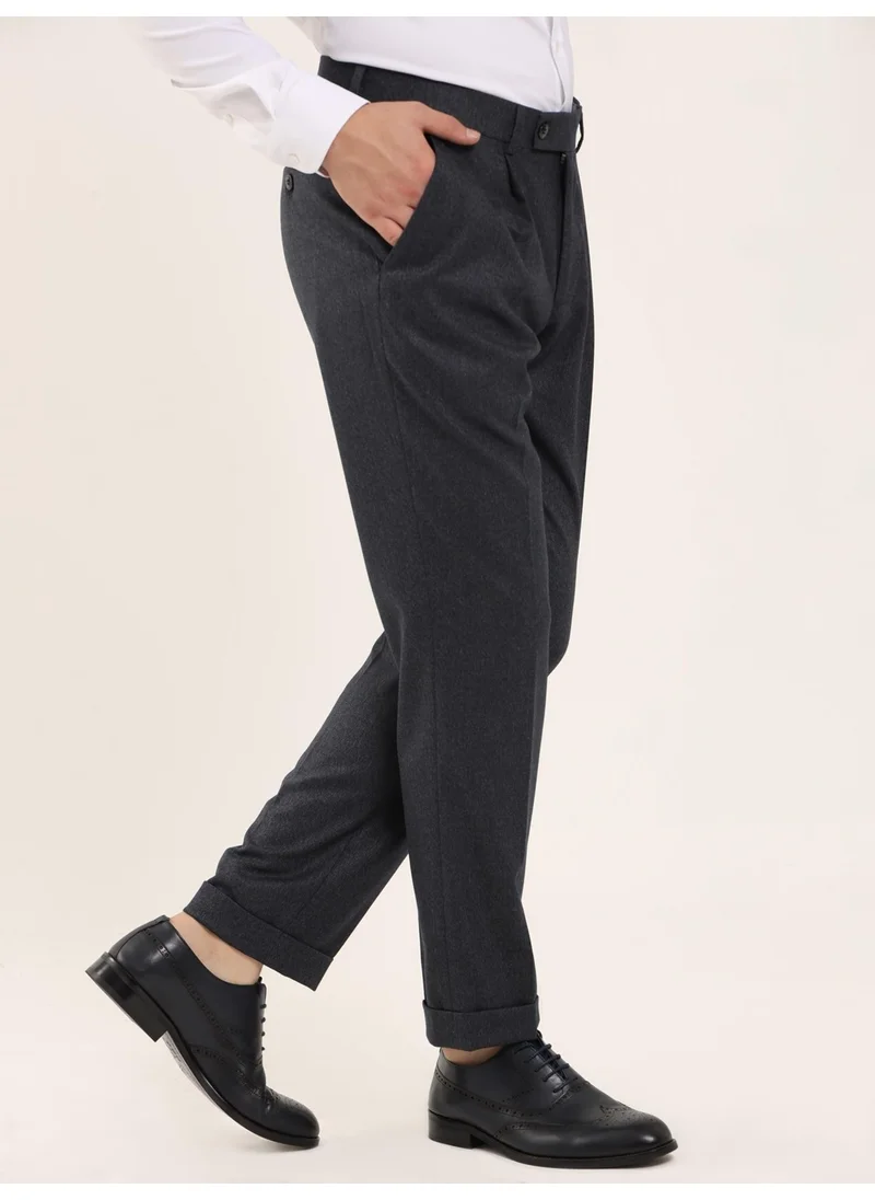دوفي Navy Blue Men's Slim Fit Trousers
