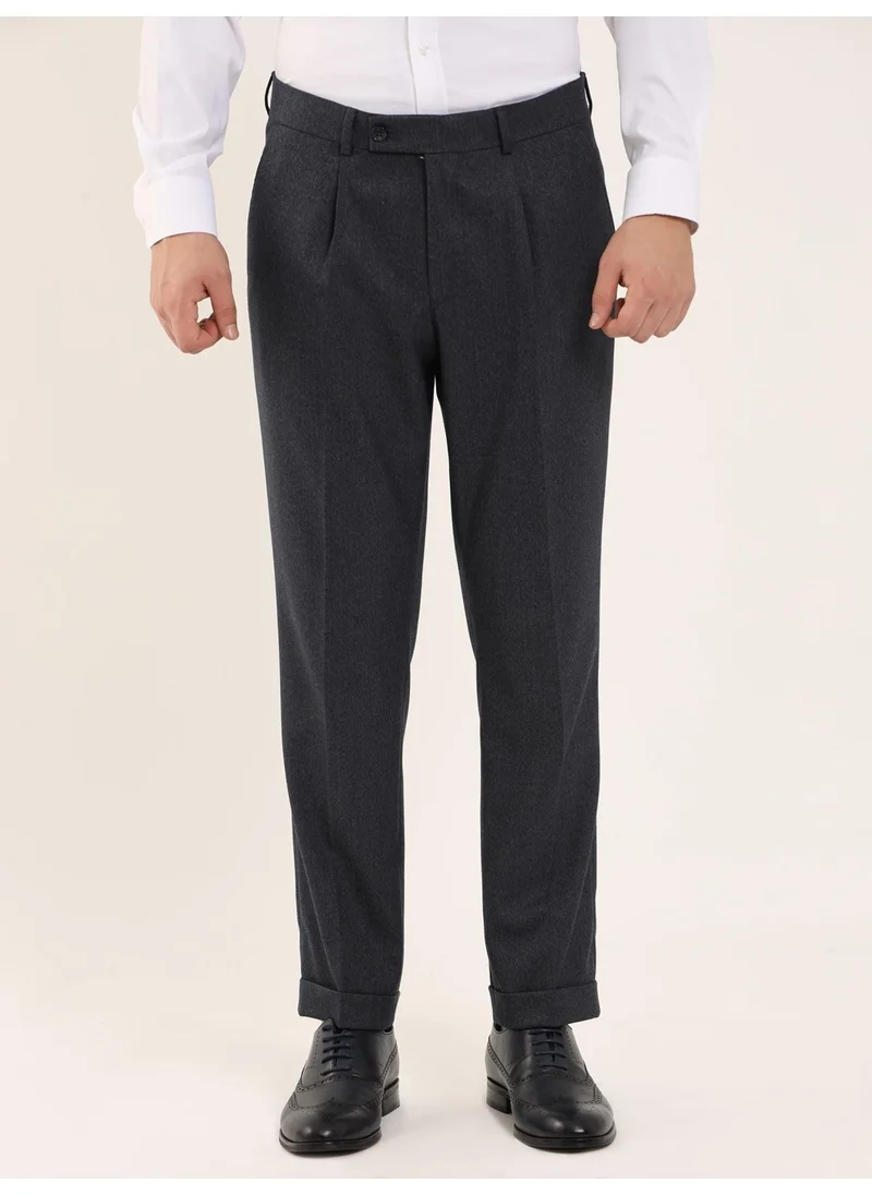 دوفي Navy Blue Men's Slim Fit Trousers