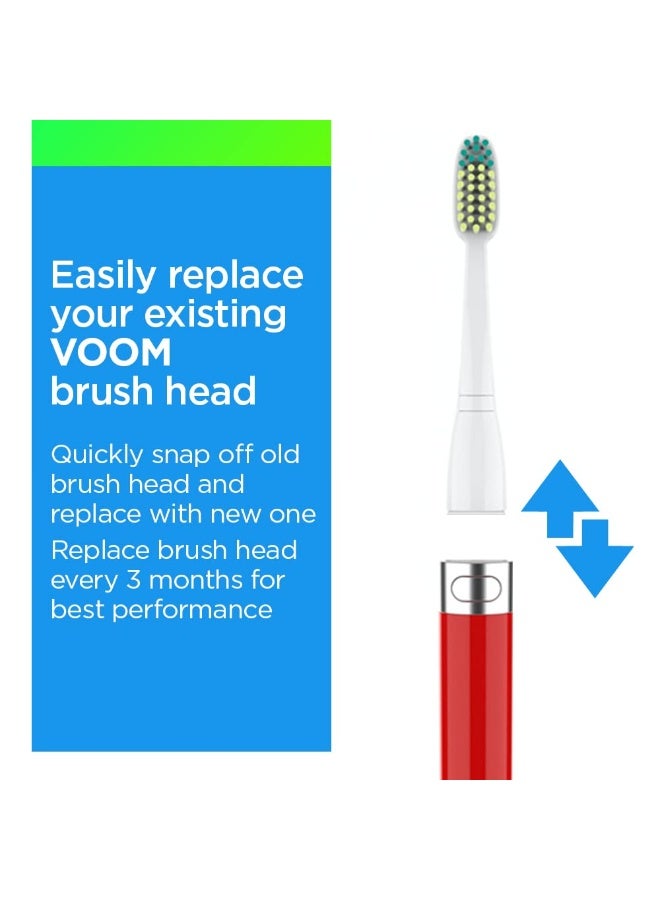Voom Sonic - Go 1 Replacement Heads | Replacement Brushes | Advanced Bristle Technology| Soft DuPont Nylon Bristles | Oral Care, 4 Count (Pack of 1) - Image 3