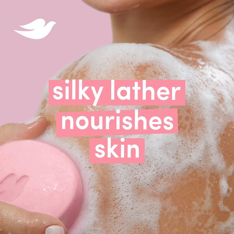 Dove صابون دوف الوردي عبوة من 6 125 جرام لكل منها لبشرة متوازنة ومغذية مع منظفات نباتية وصيغة متوازنة الحموضة - Image 5