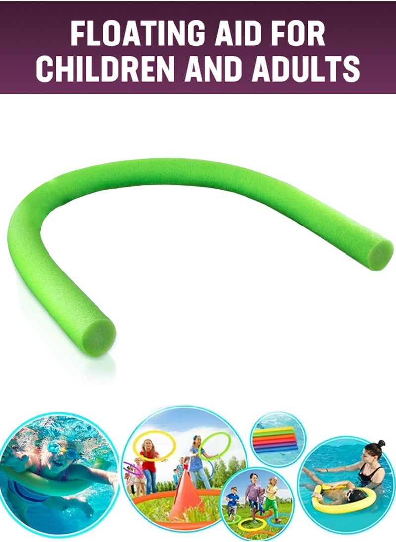 HAIZID Swimming Aid for Children and Adults - Green Pool Noodles for Swimming Training, Water Safety for Swimming and Water Sports Games  - Image 1