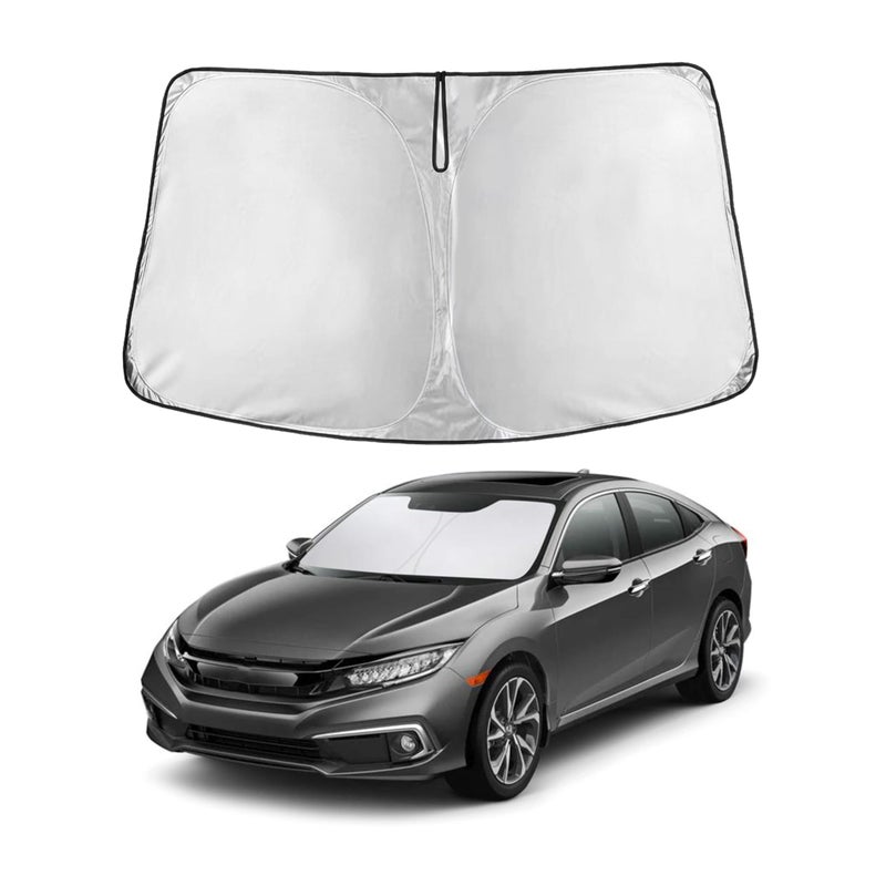 EcoNour Windshield Sun Shade for Honda Civic 2016-2021 Sunshade Foldable Window Sun Visor Protector Blocks UV Rays Keep Your Car Cooler | Car Protector Accessories - Image 1