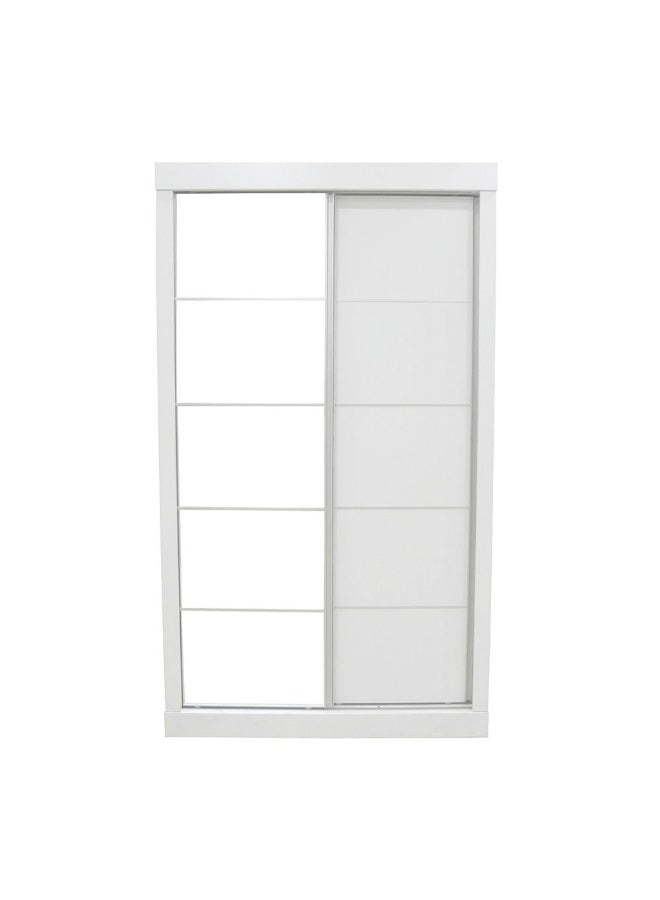 DANUBE HOME Supreme New 2Door Compact Sliding Door Wardrobe With Mirrors | Sturdy Closet Clothes Storage Cupboard | Modern Design Space Saving Cabinet For Bedroom L121xW57.5xH210cm-White - Image 3