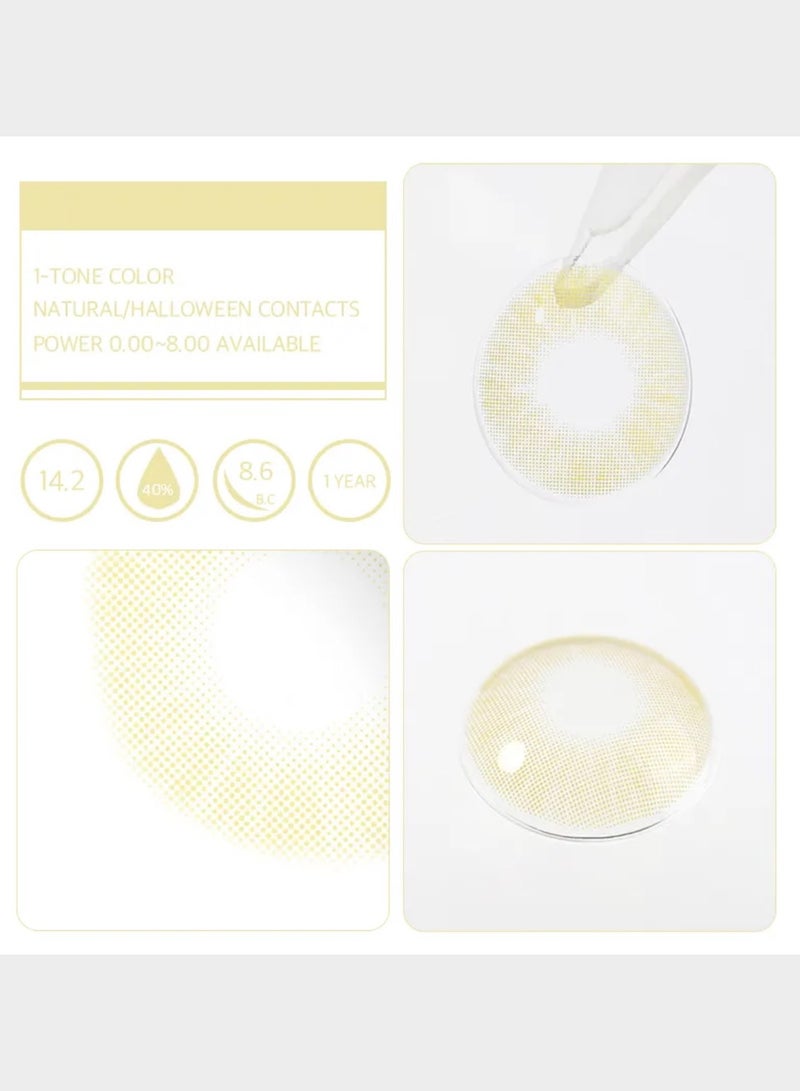 يونيبلينغ عدسات لاصقة ملونة هيدروكور أمبر البني (سنوية) - Image 4