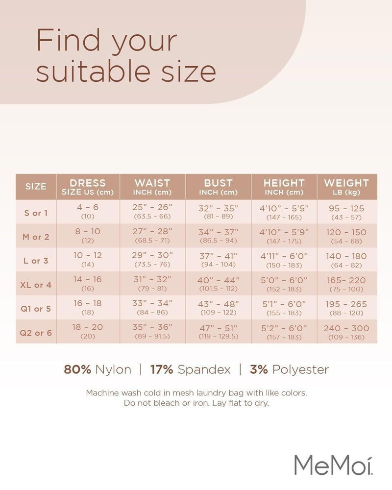 MeMoi Bodysmoothers High Waisted Sheer Tights, Control Top Tights for Women, Control Top Tights - Honey Medium - Image 4