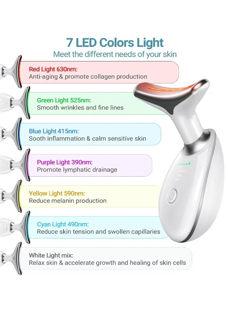 Joshberg Firming Wrinkle Removal Device, Neck Face Lifting Tighten Massager, LED Photon Therapy Anti Wrinkle Double Chin Remover  - Image 2