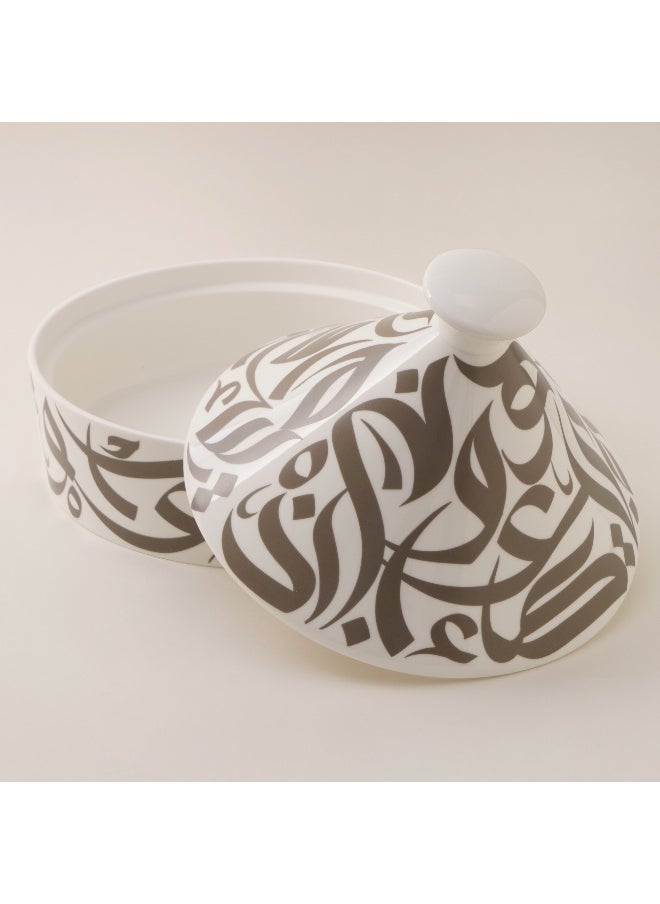 La Mesa - La Mesa porcelain tagine with brown pattern 23.9*20.7cm - Image 1