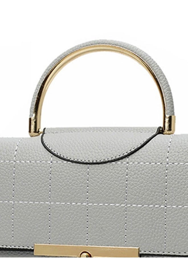 NIBEMINENT - Solid Colour High Quality Casual Party Handbag Crossbody Bag Grey - Image 1
