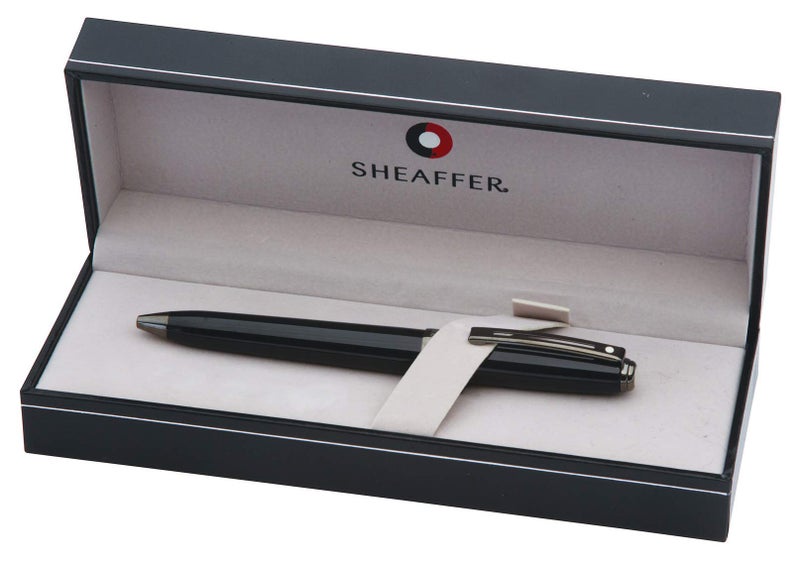 SHEAFFER قلم حبر جاف شيفر بريلود باللون الأسود اللامع مع تزيين بلون المعدن الرمادي - Image 3