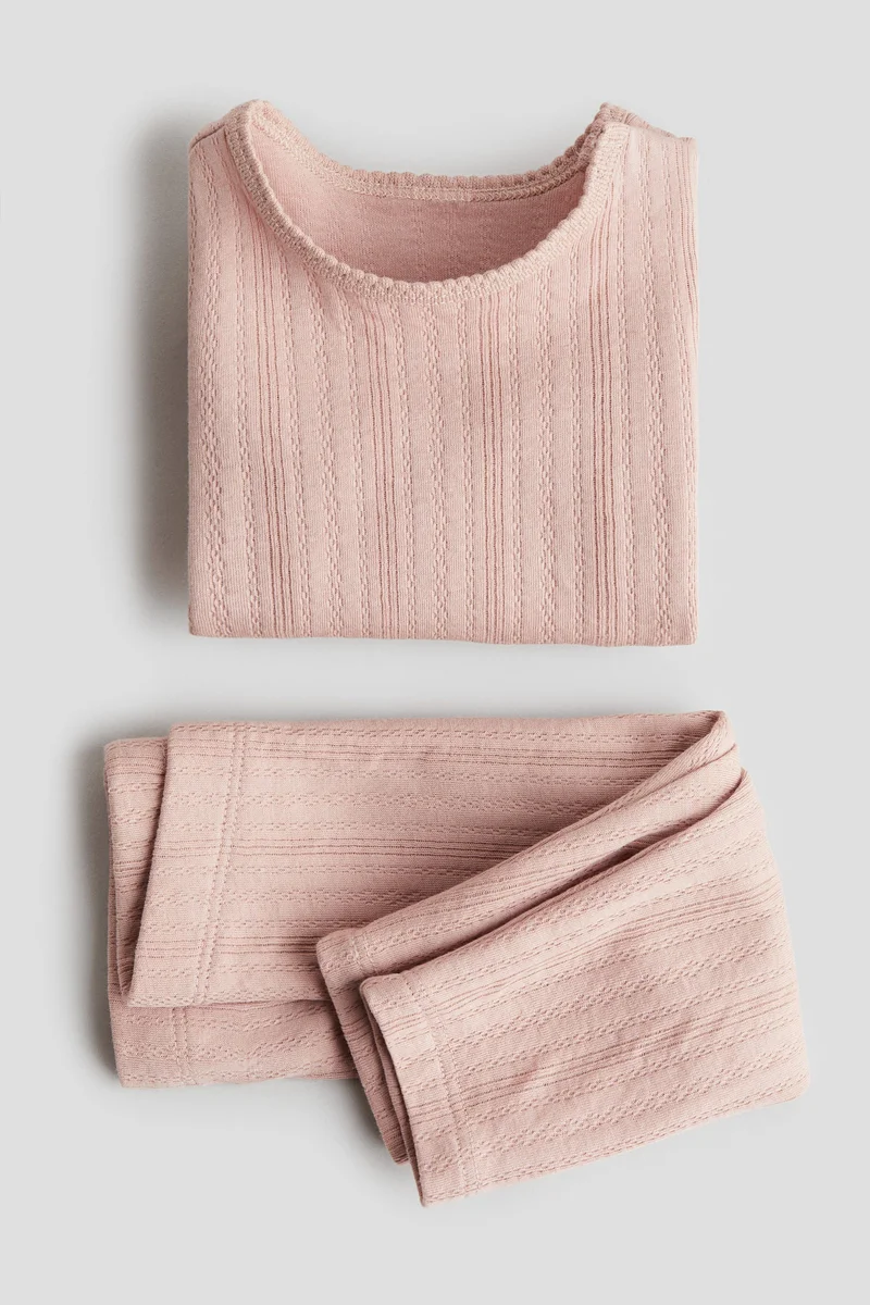اتش اند ام 2-piece pointelle cotton set
