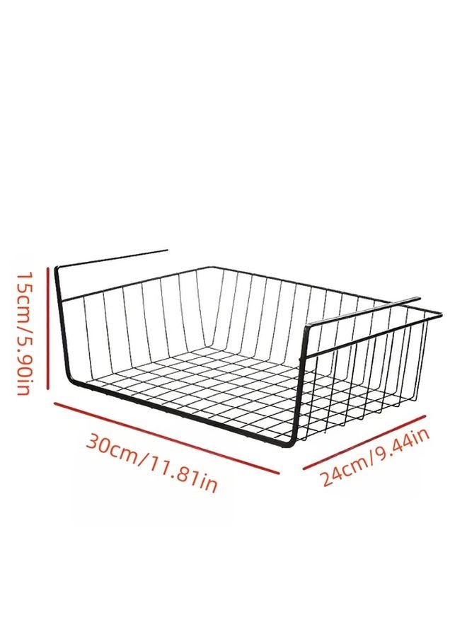 2pcs White Extra Large Modern Organizer Multi Layer Shelf Storage Basket - Image 5