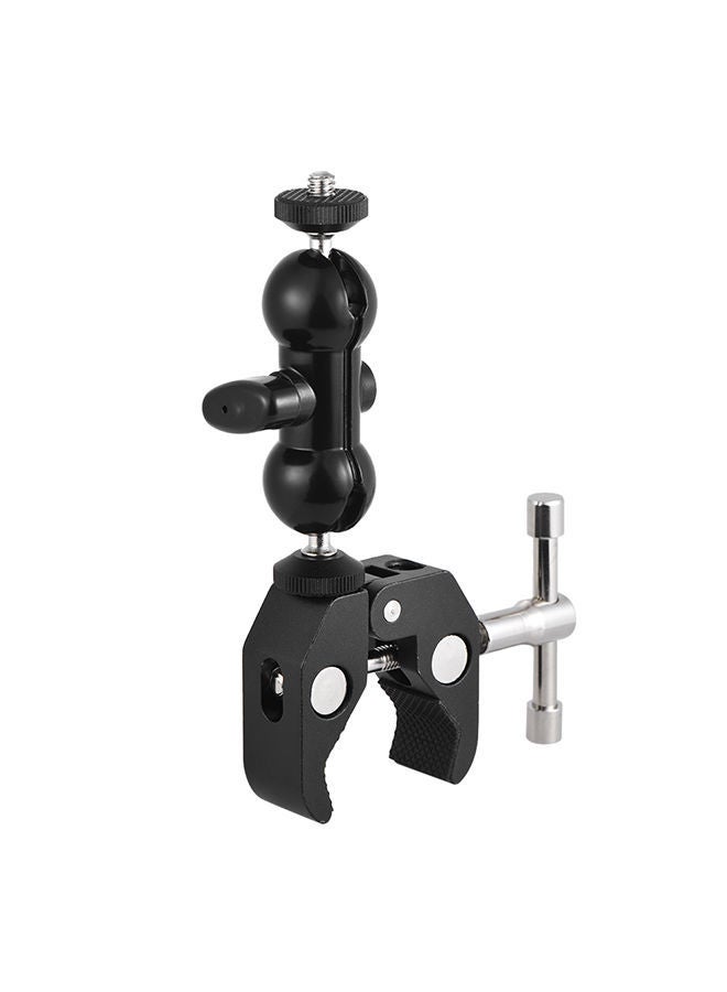 NIBEMINENT Dual Ballhead Arm Super Clamp Mount Black/Grey  - Image 1