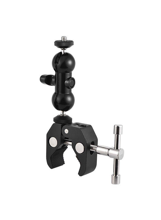 NIBEMINENT Dual Ballhead Arm Super Clamp Mount Black/Grey  - Image 4