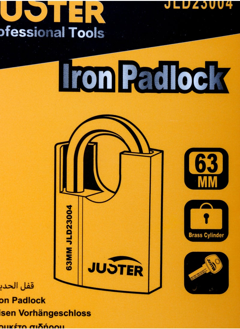 JUSTER Solid Padlock silver 63 mm  - Image 5