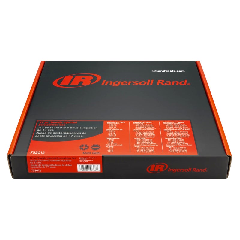 Ingersoll Rand Hand Tools Ingersoll Rand 17 Piece Master Screwdriver Set with EVA Tray, Magnetized Tips, Hex Bolsters, SVCM Alloy Shafts, Soft Grip Handles, Slotted and Phillips - 752012 - Image 5