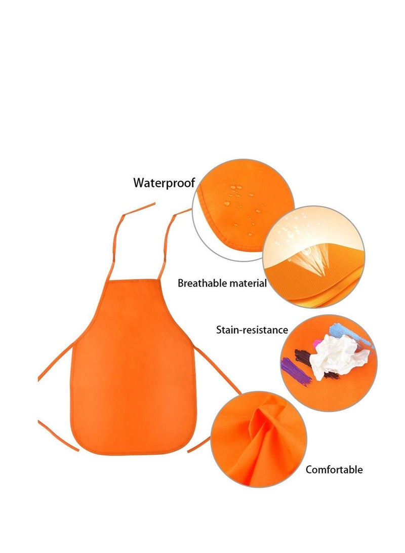 Excefore 12 Pcs 12 Colors Kids Aprons, Children Art Painting Aprons, Children Painting Aprons Art Smocks, Suitable for  Kitchen, Classroom, Painting Baking  - Image 4