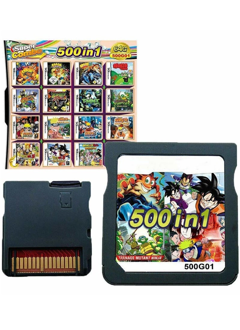 500-in-1 DS Game Super Combo for NDS/NDSL/DSi/DSi XL/DSi LL/3DS/3DSXL/3DSLL/2DS/NEW 3DS/NEW 3DS XL - Image 1