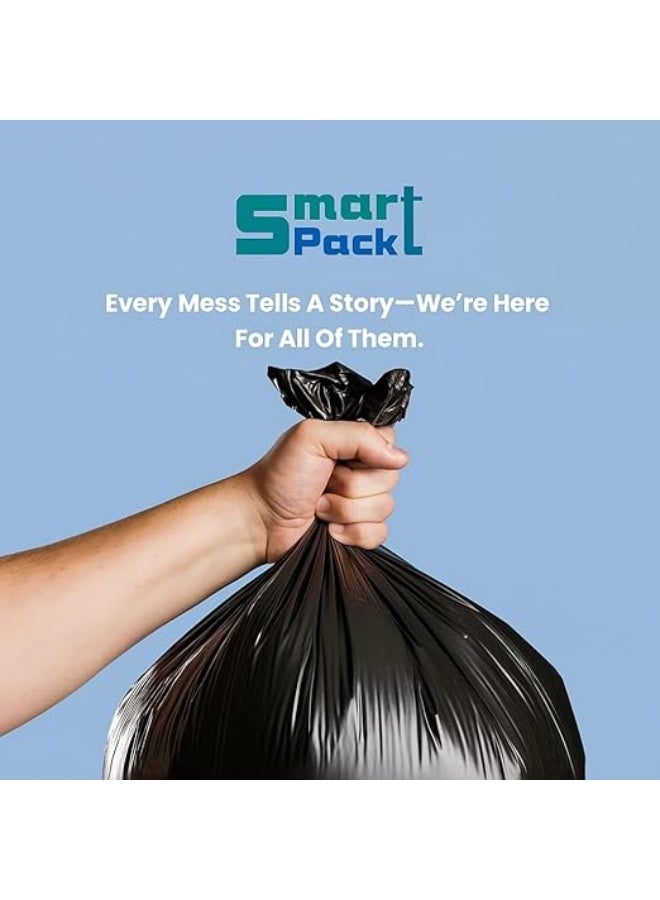 2 Rolls of 30 Gallon Heavy Duty Trash Bags 25 Black Plastic Garbage Bags for Contractor, Industrial, Home, Kitchen, Commercial, Yard, Lawn, Leaf (2x30 Gallons, 50 Bags) - Image 2