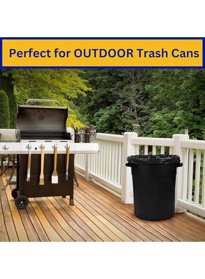 2 Rolls of 30 Gallon Heavy Duty Trash Bags 25 Black Plastic Garbage Bags for Contractor, Industrial, Home, Kitchen, Commercial, Yard, Lawn, Leaf (2x30 Gallons, 50 Bags) - Image 5