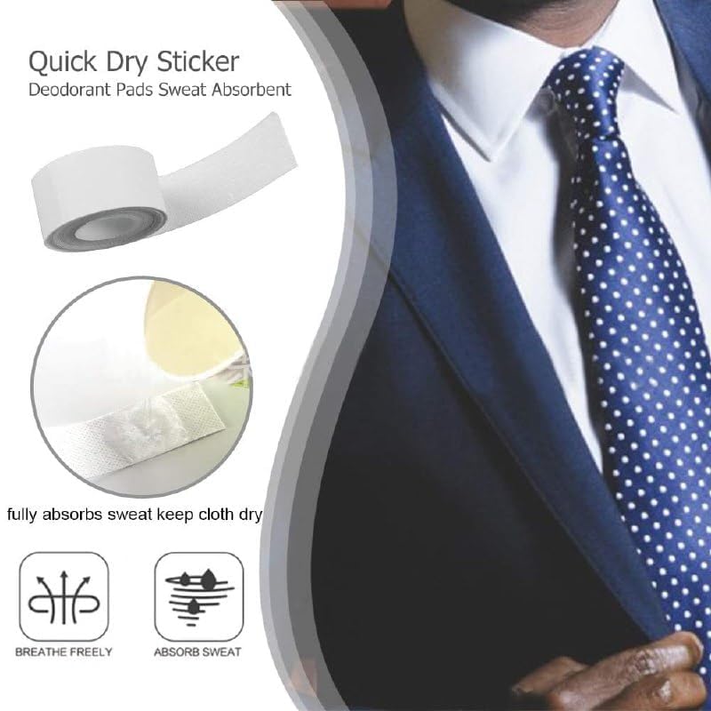 Kshavi Kshavi Collar Protector Neck Sweat Pad Antiperspirant Sticker Absorbing Sweat Pads nonwoven fabric Disposable SelfAdhesive Invisible Protection Hats Liner Caps Against Collar Sweat Stains 1PCs - Image 5