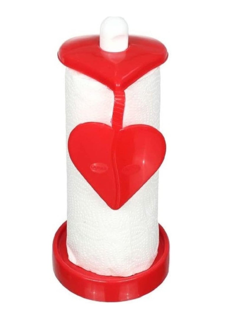 Generic Heart Shaped Plastic Tissue Holder, Multicolour - 12 x 12 cm  - Image 1