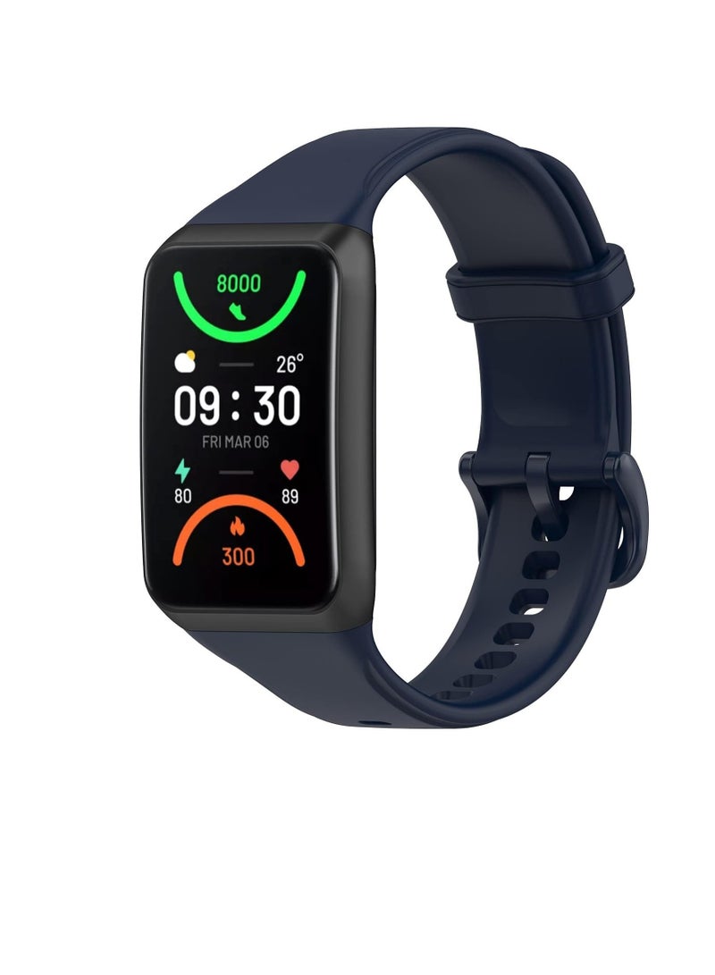 حزام سيليكون متوافق مع اوبو باند 2 [مسامي] حزام بديل من السيليكون الناعم للرجال والنساء، تصميم مشبك دبوس لأوبو باند 2 - Image 1