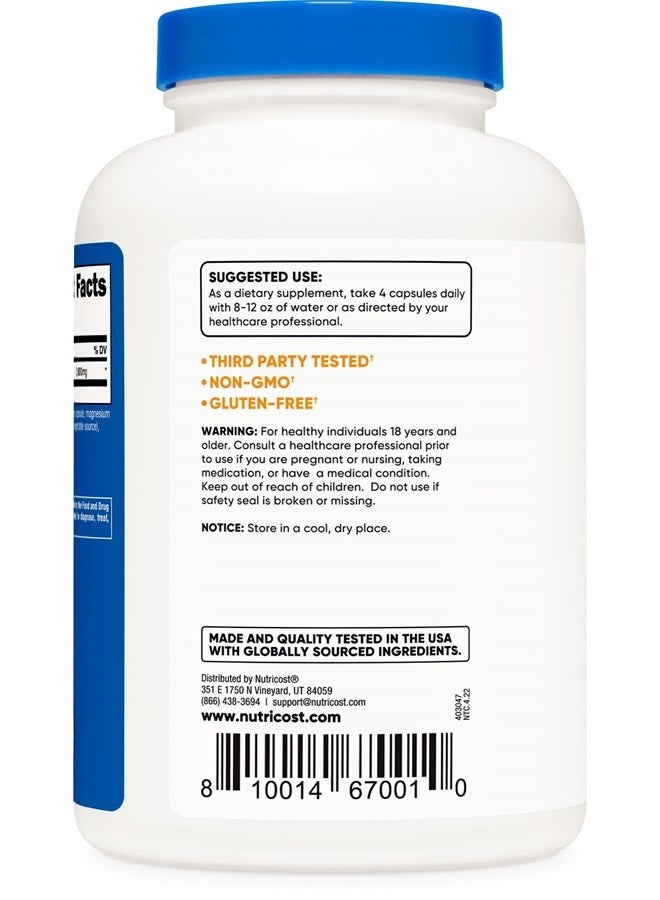 Nutricost D-Ribose 700mg (2800mg Per Serving), 240 Capsules - Vegetarian Friendly, Non-GMO, Gluten Free - Image 3