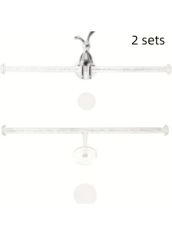 2 Sets White Rabbit Wall Hooks Heavy Duty Plastic Coat Hat Jewelry Organizer - Image 1