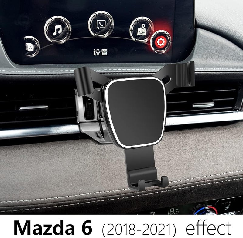 musttrue LUNQIN Car Phone Holder for 2018-2021 Mazda 6 - Navigation Bracket Mobile Cell Phone Mount - Image 2