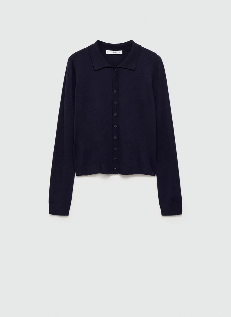مانجو Polo-Neck Cardigan