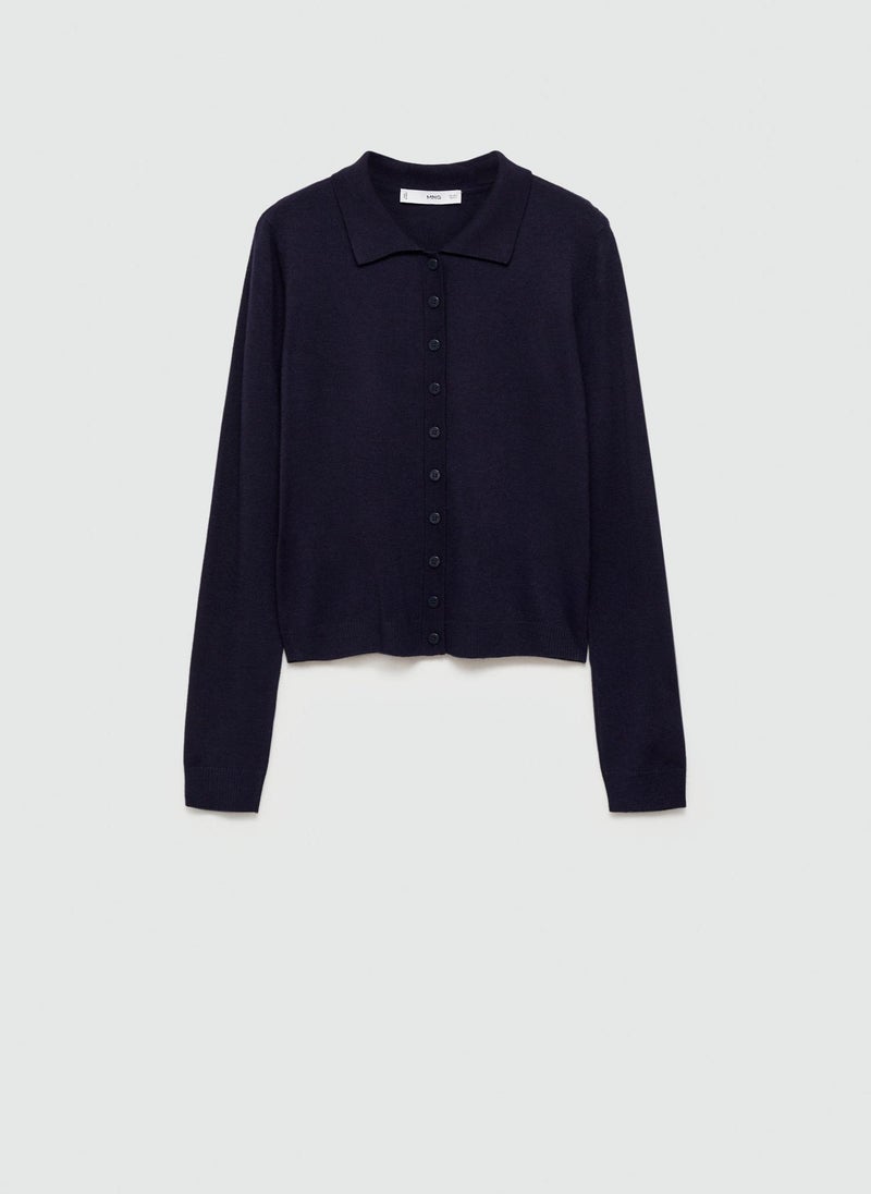 MANGO Polo-Neck Cardigan  - Image 5