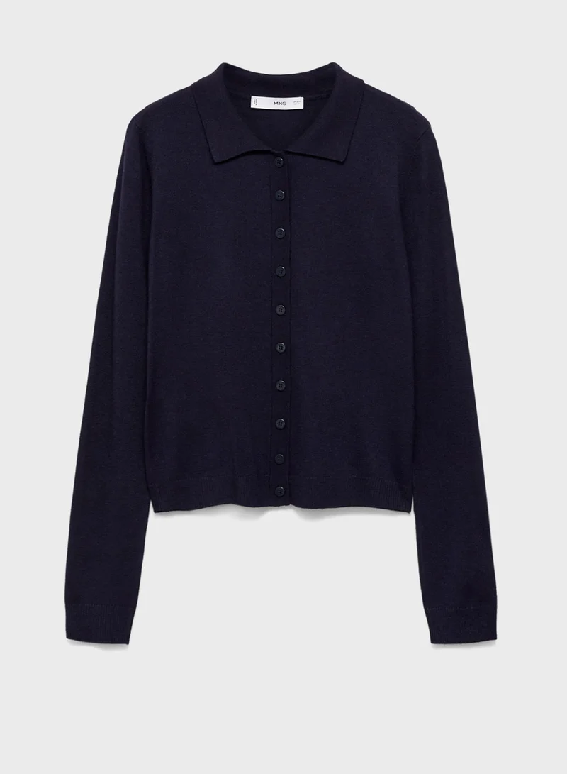 مانجو Polo-Neck Cardigan