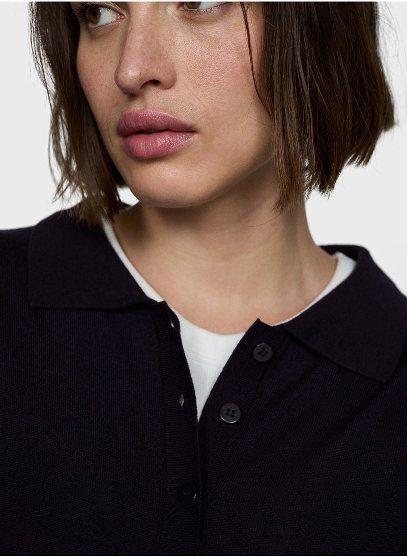 MANGO Polo-Neck Cardigan  - Image 2
