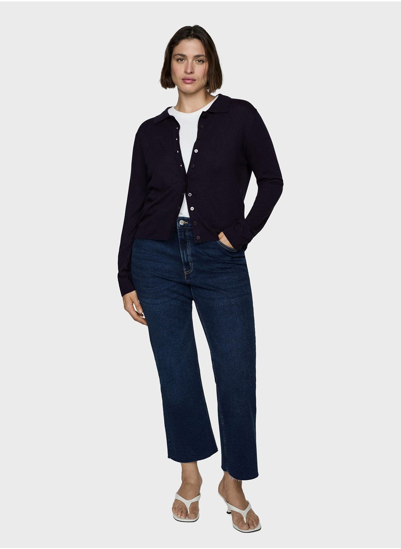 MANGO Polo-Neck Cardigan  - Image 3
