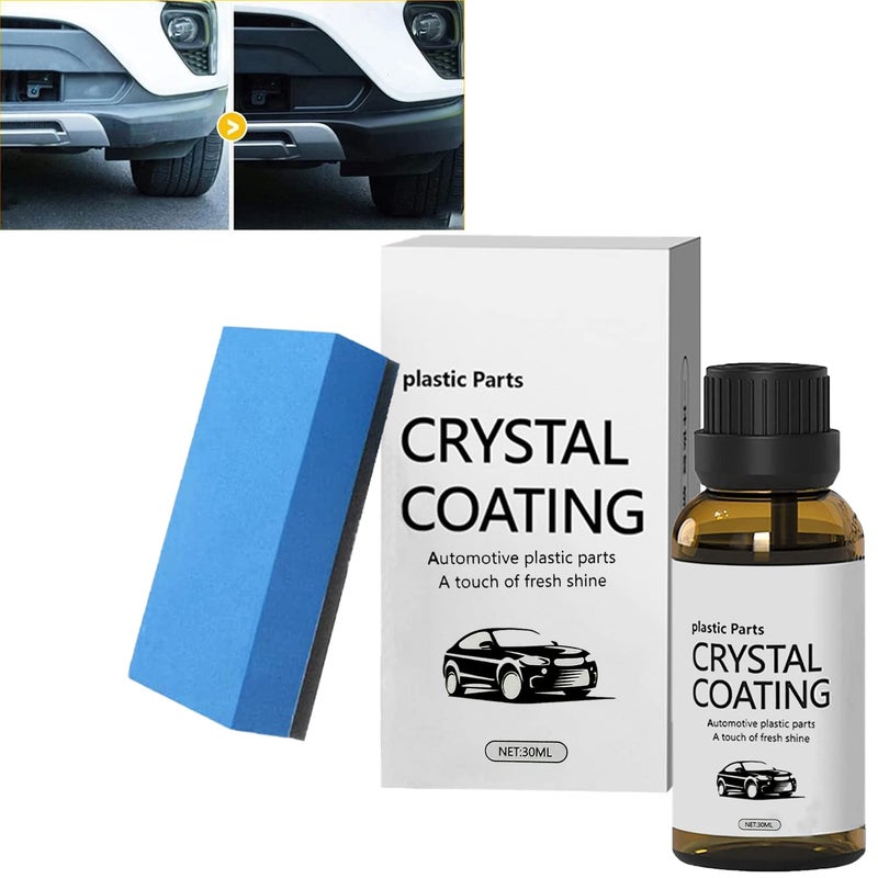 BRAINLE Plastic Restorer Agent for Bikes and Car, Plastic Revitalizing Polishing Agent, Exterior and Interior Black Trim Shine, Parts Refurbishing, Liquid Fiber Coating, Accessories Restoration - Image 1