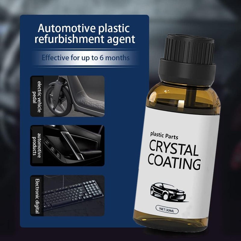 BRAINLE Plastic Restorer Agent for Bikes and Car, Plastic Revitalizing Polishing Agent, Exterior and Interior Black Trim Shine, Parts Refurbishing, Liquid Fiber Coating, Accessories Restoration - Image 4