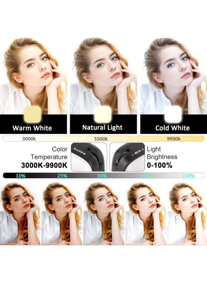 Selfie Mobile Phone led with Clip Phone Holder Light Video Light 6000k Color Temperature Brightness Adjustable for Phone/Tablet/Laptop, Zoom TikTok Live Streaming - Image 4