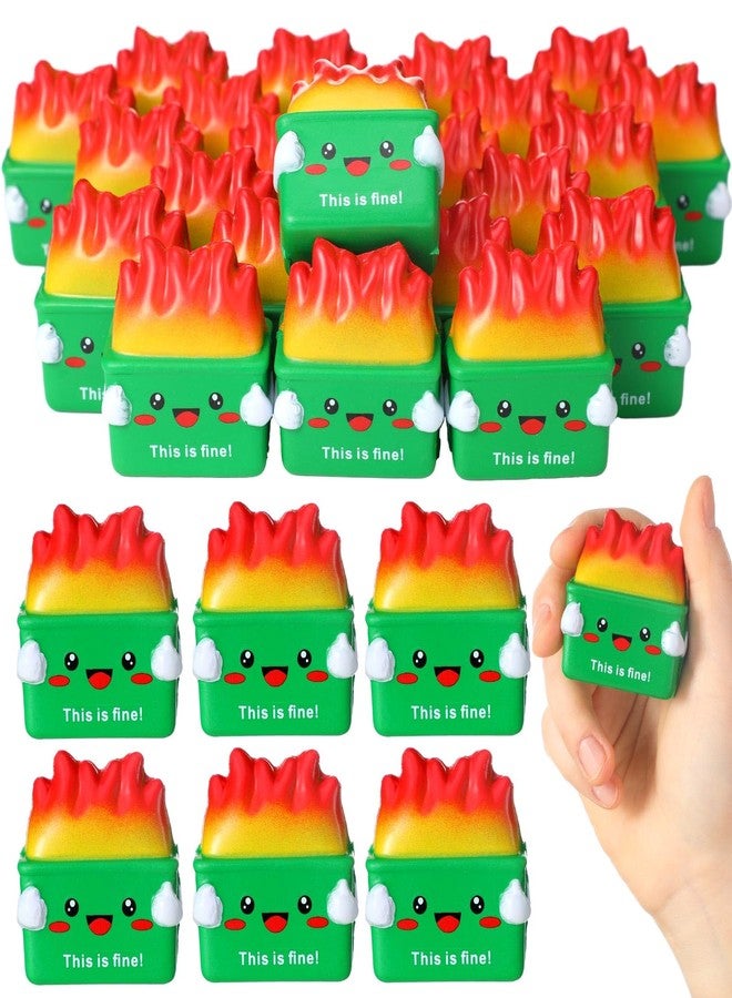Leitee 24 Pcs Dumpster Stress Relief Balls Mini Dumpster Fidget Toy Stress Balls for Adults Therapy Fidget Appreciation Gifts for Office Coworker Birthday Graduation Office Stuffer Gift (Green) - Image 1