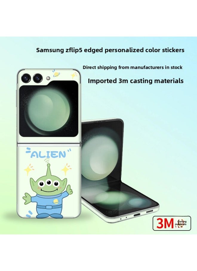 ماركة غير محددة - مناسبة لملصقات SamsungZ Flip5/flip4 اللطيفة المخصصة ملصقات الهاتف المحمول الشاملة القابلة للطي واحدة في واحد لهاتف Samsung-اللون: LX-A9005-الحجم: لفيلم SamsungZFLIP5 الخلفي (3M) - Image 1