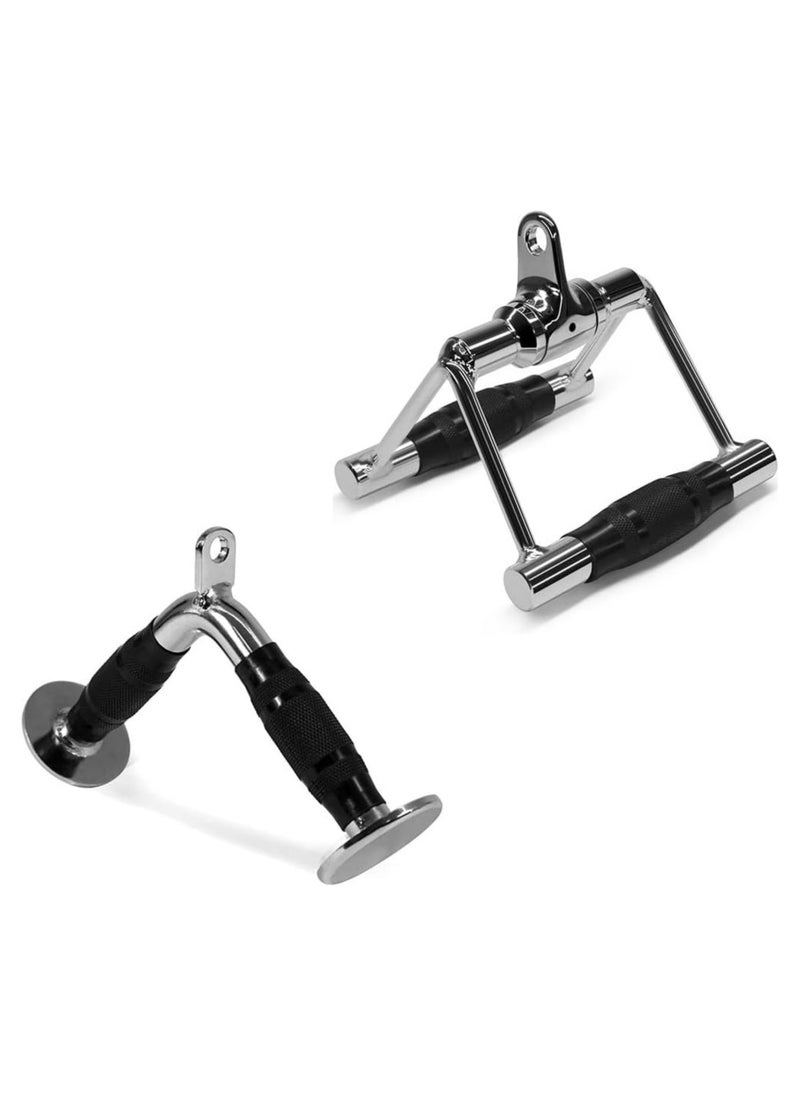 Generic LAT Pull Down Cable Attachment, Tricep Press Down Bar, V-Shaped Bar with Diamond Knurl Handle, Bodybuilding Strength Training Attachments  - Image 1